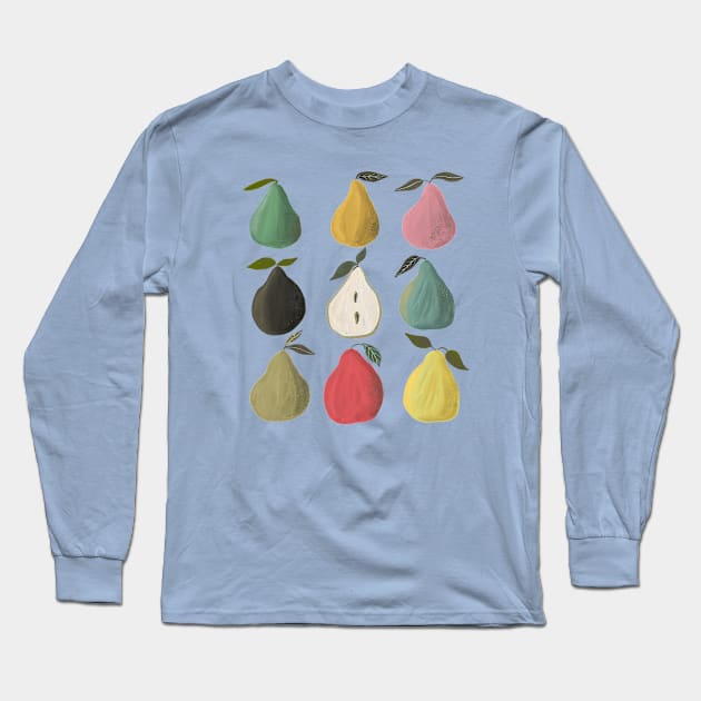 Perfect pears fruits blush Long Sleeve T-Shirt by Guncha Kumar